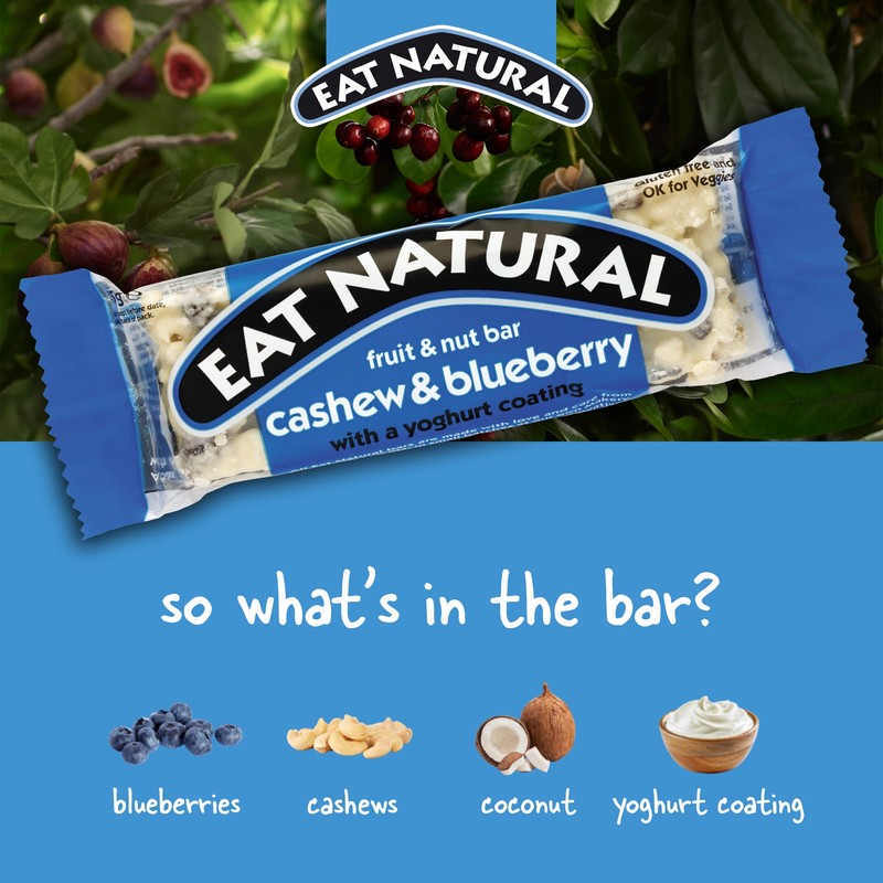 Eat Natural Bars with a Yoghurt Coating 45g (Pack of