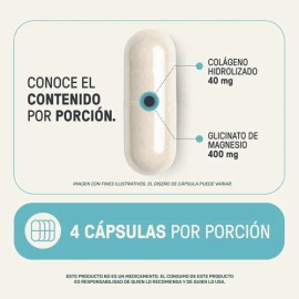 Glicinato de Magnesio 2620 Mg Por Porción 360 Cápsulas Suplemento Alimenticio | LIFE360+