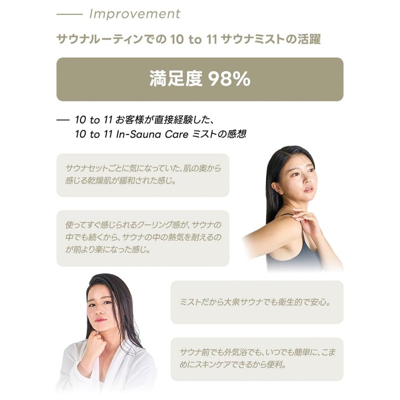 TEN TO ELEVEN Sauna Mist Lotion Serum CICA Houtdami Panthenol