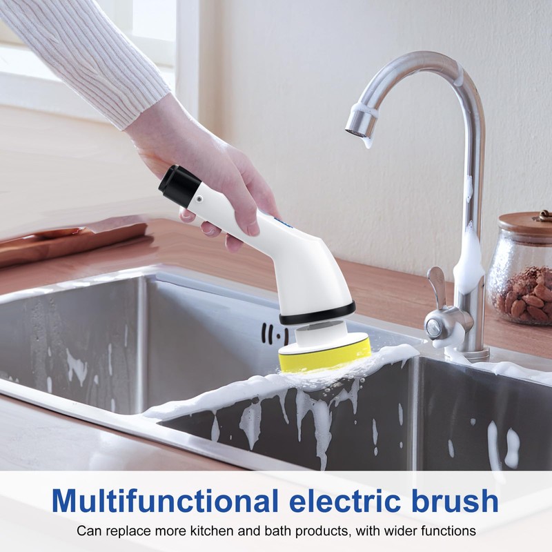 Electric Spin Scrubbers, Cordless Cleaning Brush, Versatile Floor Tile Scrubber