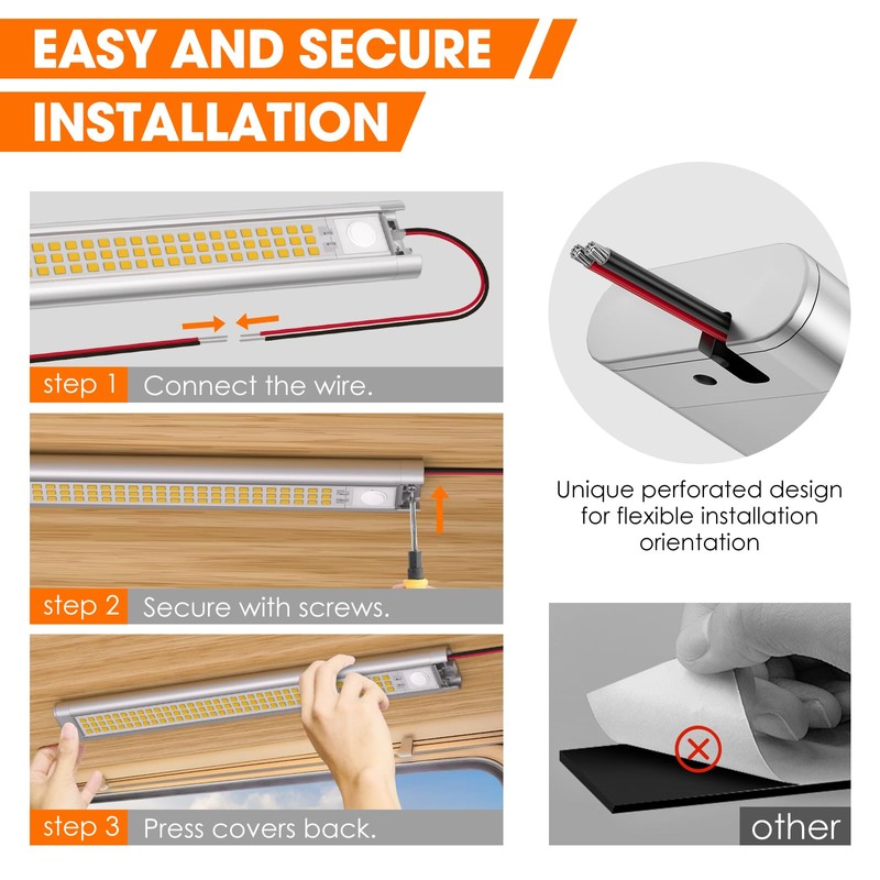 12V LED Light Strip, Enclosed Trailer Light, 12 Volt Lights,