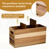 JJUNW Wooden Kitchen Utensil Holder, Large Wooden Utensil Organizer for