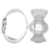Flower Shape Dial Women Watch Wide Mesh Belt Quartz Elegant