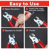 LEONTOOL Hog Ring Pliers 45 Degree Bend Hog Ring Pliers