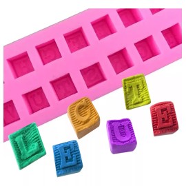 n Molde Cubo Abecedario Fondant Decoracion Reposteria Pastel