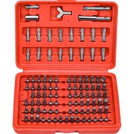 BEAUGIREW 100 Pcs Security Screwdriver Bit Set |Cr-V Steel |1/4-inch Adapters |Phillips |Slotted |Hex| Torx Star |Tamperproof |Pozi |Square |Spanner |Torque |Tri-Wing |Clutch |Spline |Wing Nut