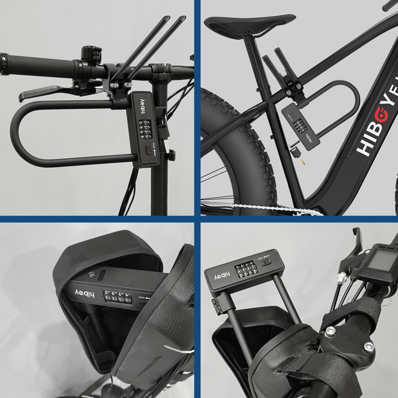 Hiboy Bike Combination U-Lock, Anti-Theft Security Bicycle Lock with Mounting