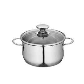 Küchenprofi Mini Stockpot with Glass Lid, 1.6 Quart, 6.25" Diameter