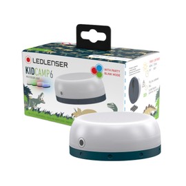 Ledlenser KIDCAMP6 Safe and Robust LED Lantern for Children, Reduced Eye Glare Effect, Automatic Shut-Off, Mood Light, Party Flashing Mode (Green)