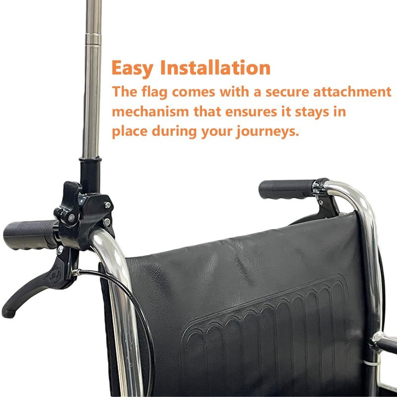 Older Wheelchair Flag for Scooter and Walker Safety Accessories 4ft