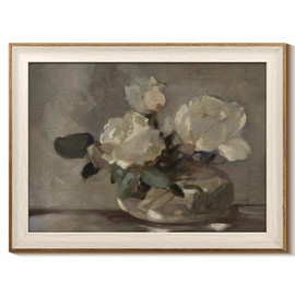 InSimSea Framed Canvas Wall Art Framed Wall Decorations, Mid Century Modern Wall Decor, Botanical Wall Art for Farmhouse Kitchen Office Bathroom Decor 12x16In