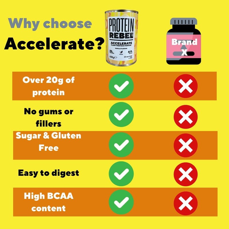 Protein Rebel Vegan Vanilla Protein Powder for Runners, 5 Ingredients,