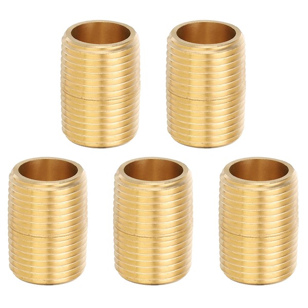 PATIKIL 1/2" x 1/2" NPT Male Brass Pipe Fitting Close