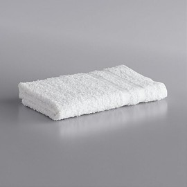 Glownary Standard Cotton/Polyester Washcloths, 12W x 12L inches, White, 12/Pack