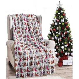 FAITH, HOPE, LOVE HOME DÉCOR Velvet Touch Holiday Throw Fleece Blanket (50" x 60") - Christmas Cats