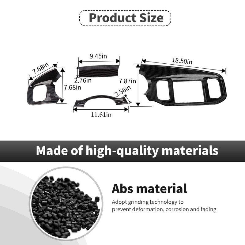 CheroCar Center Console Dashboard Trim Cover Interior Accessories for 2011-2014