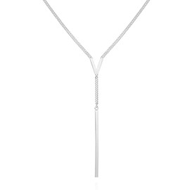 Vince Camuto Silvertone Lariat Y Necklace For Women