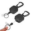 2 PCS Retractable Key Chain High Resiliency 31.5in Frosted Shell