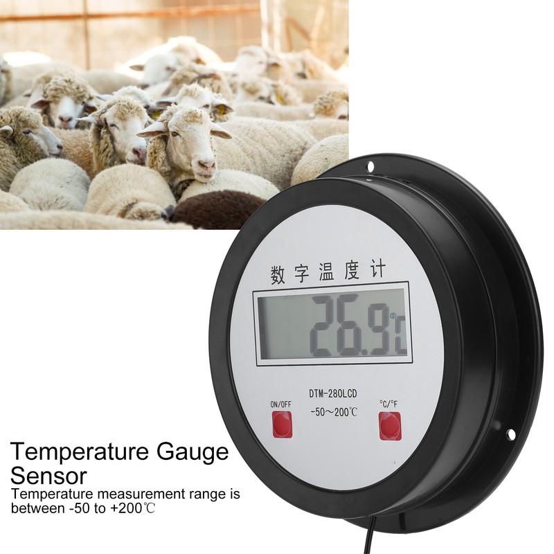 Digital Thermometer Auto Temperature Gauge Sensor with Probe for Fish