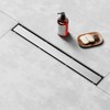 LISEEGO Linear Shower Drain 24 Inch, Shower Drain with 2-in-1