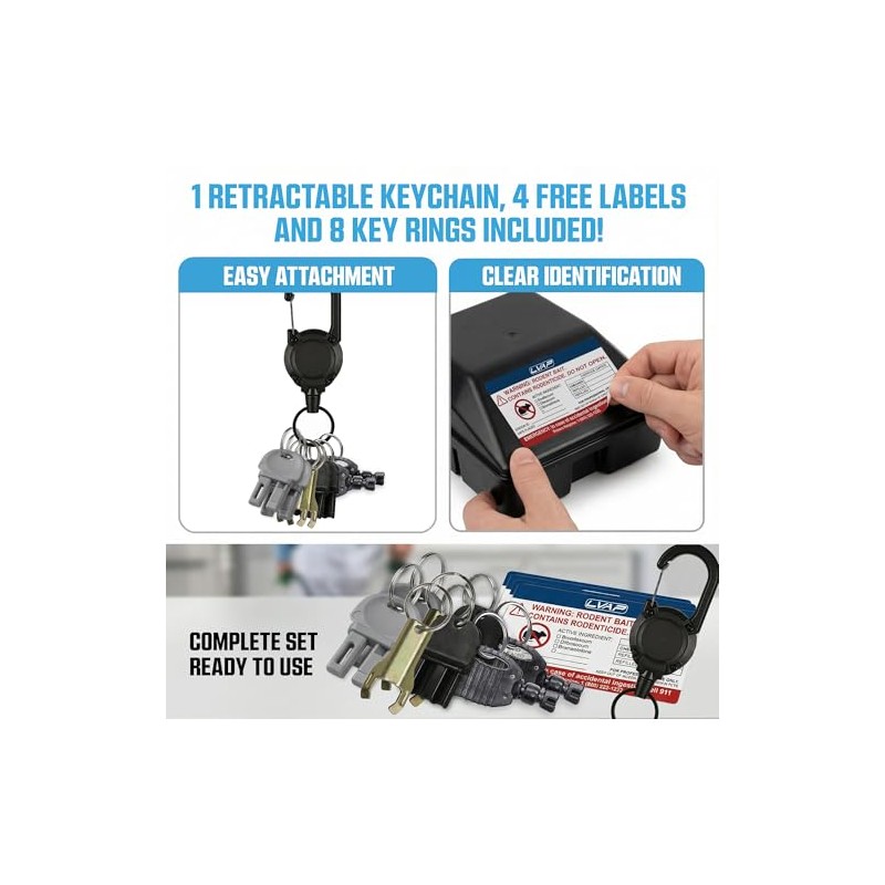 8 Pack Rodent Bait Station Keys for Protecta LP, EVO