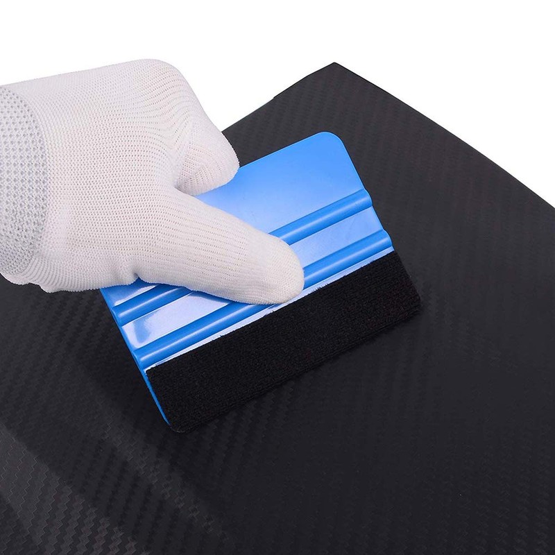 FOSHIO 20PCS Black Standard Pre-Cut Self-Adhesive Squeegee Fabric Felt Replacement