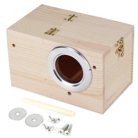 Caja de Anidación para Periquitos, Casa de para Pájaros, Caja de Cría de Pájaros de Madera, Accesorios de Decoración de Jardín Al Aire Libre, Juguete para Pájaros para Cacatúas, Periquitos,