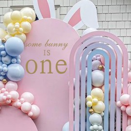 Some Bunny is one Decal - Easter Rabbit Theme First Birthday Decorations Decal, Bunny One Decal, Spring Easter Party Decorations Sticker for Ballon Arch, Backdrop...