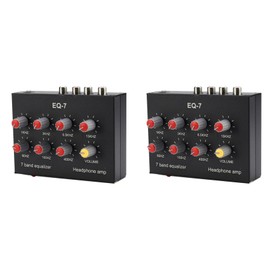 2X EQ-7 Car Audio Headset Amplifier 7-Band EQ Equalizer 2 Channel Digital Sound Equalizer