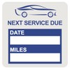 2x2 inch 42 PCS "Next Service Due" Static Cling Labels