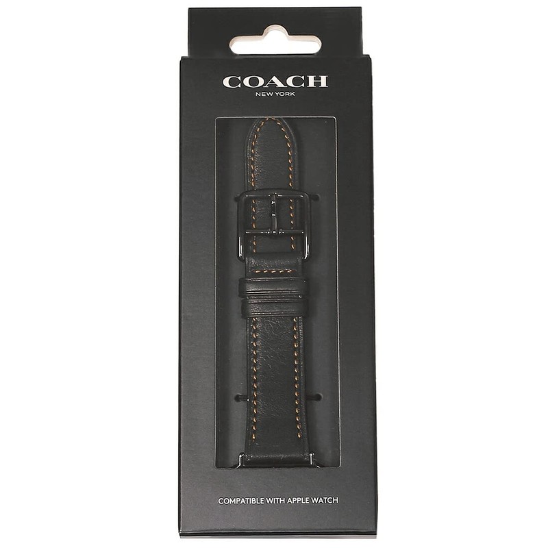Coach 14700165 Men's Watch Strap, Replacement Band, Black, Compatible with