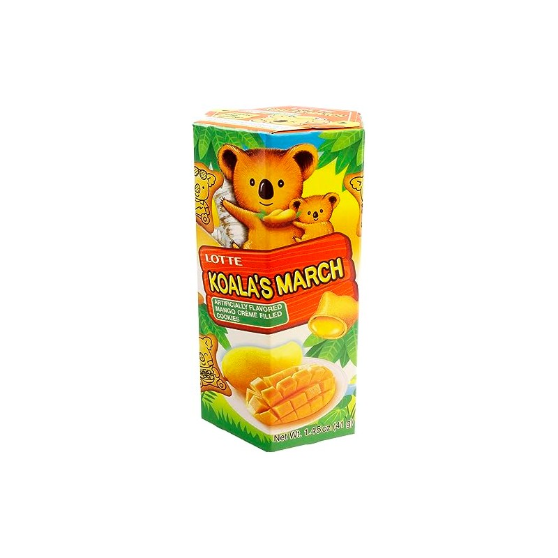 Lotte Koala's March Cookie with Mango Cream, 1.45 oz (Pack