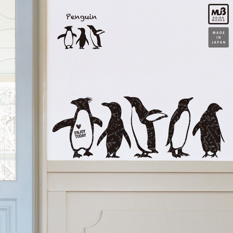 Wall Sticker Penguin Pattern Made in Japan Nordic MU3