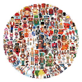 Nutcracker Christmas Stickers, Classic Ballet Theatre Stickers, Waterproof Vinyl Graffiti Stickers for Laptop, Luggage, Skateboard, Teenagers and Adults, Pack of 110