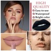 IONSGAKO 3PCS Matte Light Pink Lipstick Nude Lip Gloss Non-Stick
