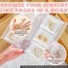 Portable Jewelry Storage Organizer, Clear Double-Sided Protective Folder with Snap