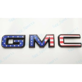 Auto GMC 2021-2025 GMC YUKON YUKON XL Front ONLY Blue American USA Flag OVERLAY Emblem