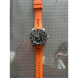 OMEGA 20mm ORANGE Vulcanized Caoutchouc rubber Racing Omega GMT