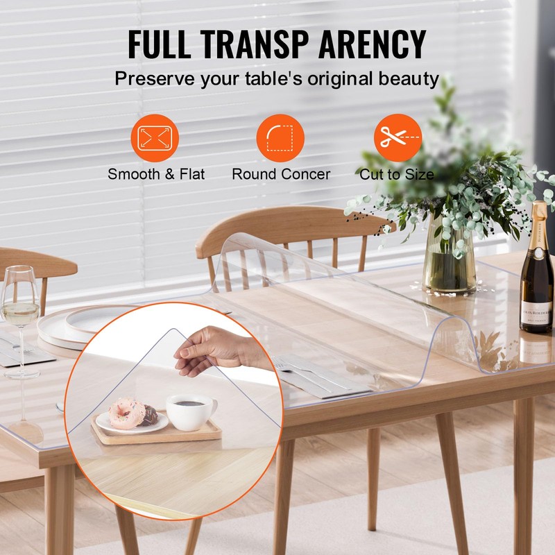 VEVOR Plastic Table Cover, 40 x 80 Inch 2.0 mm