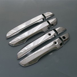 ZiWen Door Handle Cover Trim for Honda Civic 2016 2017 2018 2019 2020 2021 (Chrome with Keyless Holes)