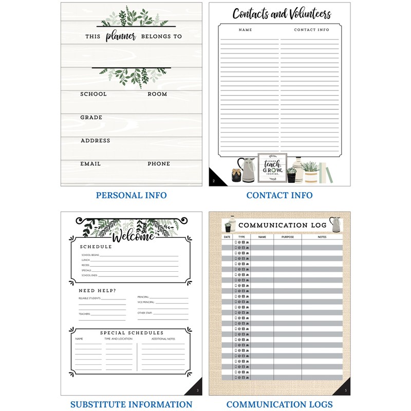 Farmhouse Teacher Planner
