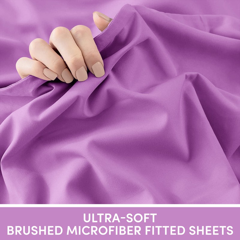 Moonlight Bedding Double Fitted Sheet - 25cm Deep Pockets Ultra