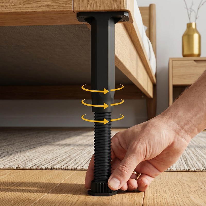 2 Pack Adjustable Bed Support Legs (8.3" - 14") for