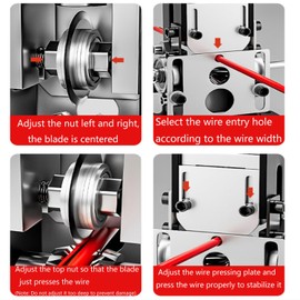MIUPWULA Manual Wire Stripping Machine Gauge Wire 0.06-1 inches,Scrapping Copper Wire Peeler Machine,Drill Powered Hand Crank Wire Stripper Tool for Scrap Copper Recycling