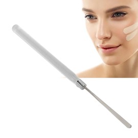 Makeup Spatula, Lotion Spatula 3pcs Cosmetic Spatula Makeup Foundation Spatula Color Blending Stainless Steel Transparent Handle Nail Gel Spatula Stirring Rod