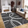YUFANUHO Abstract Black White Area Rugs for Living Room, 6x9