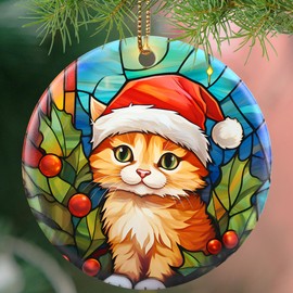 Christmas Ornaments, Touber Cat Ornament, Cat Christmas Ornament, Christmas Tree Ornaments, Cat Hanging Decor, Christmas Decorations, Cat Lovers Gifts