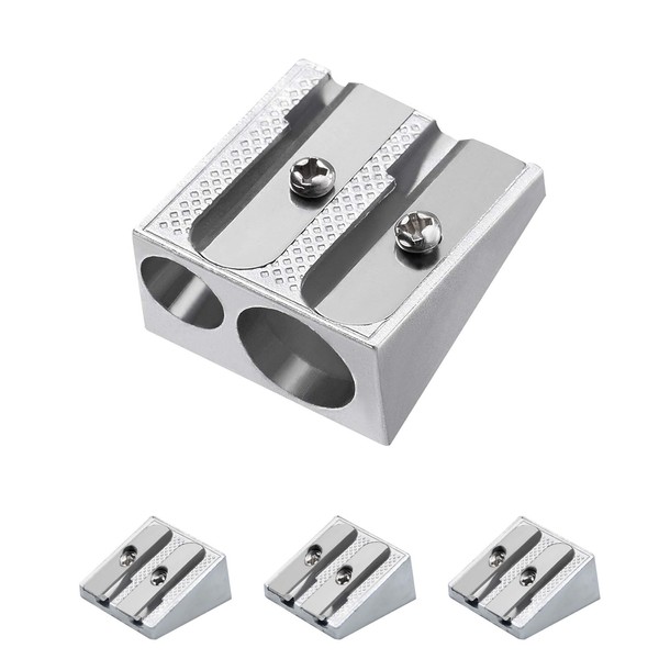 4PCS Mini Magnesium Pencil Sharpener with 2 Holes, 2024 New