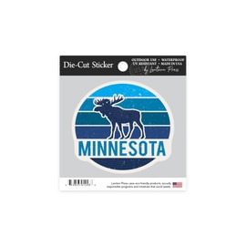 Die Cut Sticker Minnesota, Moose, Contour Vinyl Sticker 1 to 3 inches (Waterproof Decal for Cars, Water Bottles, Laptops, Coolers), Small