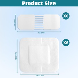 Stranthother 6PCS Emergency Wound Closure Strips Laceration Closure Kit Repair Wounds Without Stitches Elastic Skin Clean Cover Closure Device Quick Clot Sutures Butterfly Bandaids First Aid Kit